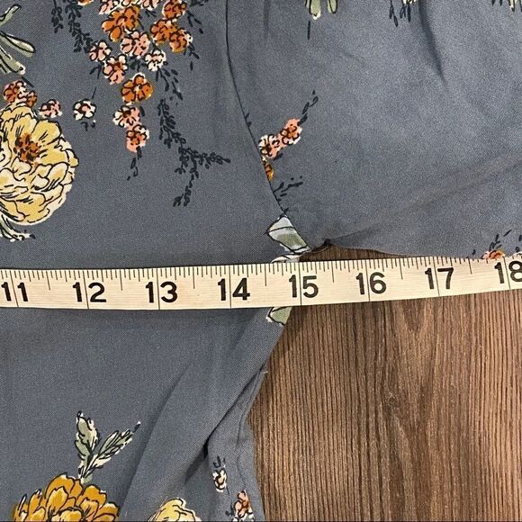 Band of Gypsies Blue Floral cropped Pantsuit XS - Picture 7 of 9
